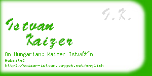 istvan kaizer business card